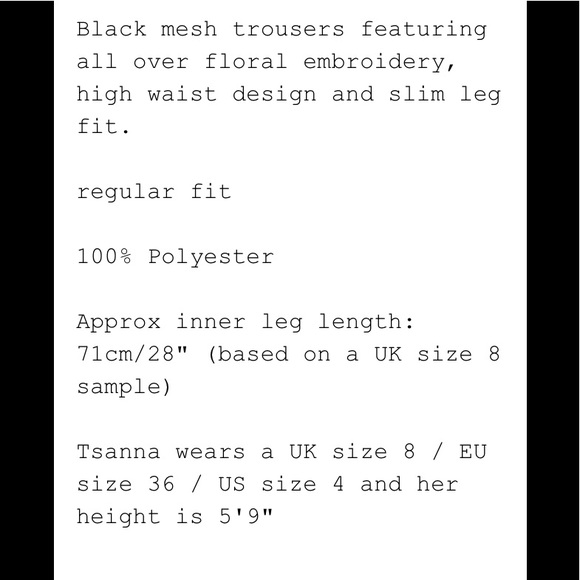 Missguided sheer rose pants BNWOT - Picture 6 of 7